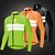 abordables Vêtements de cyclisme-WOSAWE Homme Veste Velo Cyclisme Hiver Vélo Veste Coupe Vent Sommet Etanche Coupe Vent Respirable Des sports Noir / Orange / Vert VTT Vélo tout terrain Vélo Route Vêtement Tenue Tenues de Cyclisme