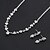 cheap Jewelry Sets-Women&#039;s Drop Earrings Necklace Bracelet Tennis Chain Simple Elegant Fashion Korean Imitation Diamond Earrings Jewelry Silver For Party Wedding Gift Daily Engagement 1 set
