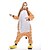 abordables Pyjamas Kigurumi-Adulte Pyjama Kigurumi Animal Girafe Combinaison de Pyjamas Polaire Orange Cosplay Pour Homme et Femme Pyjamas Animale Dessin animé Fête / Célébration Les costumes / Collant / Combinaison