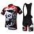 cheap Cycling Clothing-21Grams Men&#039;s Short Sleeve Cycling Jersey with Bib Shorts Mountain Bike MTB Road Bike Cycling Red Skull Bike Spandex Polyester Clothing Suit 3D Pad Breathable Quick Dry Moisture Wicking Back Pocket