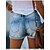 cheap Shorts-Women&#039;s Jeans Normal Denim Plain Black Blue Fashion Mid Waist Short Office Casual Summer Spring &amp;  Fall