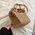 cheap Bags-Women&#039;s Straw Bag Beach Bag Straw Top Handle Bag Daily Going out Plain Khaki Beige