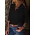 cheap Women&#039;s Tops-Women&#039;s Blouse Plain Casual Daily Long Sleeve Blouse Shirt V Neck Basic Essential Elegant Vintage White Black Pink S