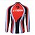 cheap Cycling Clothing-Men&#039;s Long Sleeve Cycling Jersey with Tights Mountain Bike MTB Road Bike Cycling Green Red Stripes Bike Spandex Polyester Clothing Suit 3D Pad Breathable Quick Dry Reflective Strips Sports Stripes
