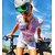 abordables Ropa de ciclismo-Mujer Manga Corta Maillot de Ciclismo con Culotte Traje de triatlón MTB Bicicleta Montaña Ciclismo Carretera Negro Rosa verde Negro Rojo Bicicleta Poliéster Trajes de Yoga Transpirable Secado rápido