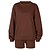 cheap Two Piece Sets-european and american style 2021 autumn and winter foreign trade women&#039;s new solid color fleece thickened loose all-match casual sweater suit