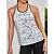 cheap Exercise, Fitness &amp; Yoga Clothing-Women&#039;s Crew Neck Yoga Top Tank Top Open Back Cut Out Stripes White / Black Yoga Fitness Gym Workout Shirt Sleeveless Sport Activewear High Elasticity Breathable Quick Dry Comfortable Slim