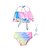 cheap Girls&#039; Swimwear-Toddler Girls&#039; Three Piece Swimwear Swimsuit Backless Layered Ruffle Swimwear Sleeveless Print Tie Dye Blue Purple Pink Sexy Beach Bathing Suits 2-8 Years / Summer