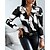 cheap Women&#039;s Blouses-Women&#039;s Shirt Blouse Graphic Floral Chains Print Black White Yellow Print Button Long Sleeve Casual Weekend Streetwear Shirt Collar Non Positioning Printing Regular Fit Spring Fall