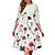 cheap Midi Dresses-Women&#039;s Plus Size Floral Holiday Dress Print Crew Neck 3/4 Length Sleeve Casual Spring Summer Causal Daily Midi Dress Dress