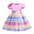 cheap Girls&#039; Dresses-Kids Little Dress Girls&#039; Striped Party Birthday Skater Dress Bow Pink Knee-length Short Sleeve Beautiful Cute Dresses Spring Summer Slim 3-10 Years