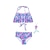 cheap Girls&#039; Swimwear-Toddler Girls&#039; Three Piece Swimwear Swimsuit Backless Layered Ruffle Swimwear Sleeveless Print Tie Dye Blue Purple Pink Sexy Beach Bathing Suits 2-8 Years / Summer