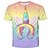 cheap Girls&#039; Tees &amp; Blouses-Kids Girls&#039; T shirt Short Sleeve 3D Print Unicorn Animal Yellow Children Tops Active Fashion Streetwear Spring Summer Daily Indoor Outdoor Regular Fit 3-12 Years / Cute