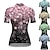 cheap Cycling Clothing-21Grams Women&#039;s Short Sleeve Cycling Jersey Bike Top with 3 Rear Pockets Breathable Quick Dry Moisture Wicking Mountain Bike MTB Road Bike Cycling Green Purple Yellow Spandex Polyester Floral