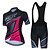 cheap Cycling Clothing-21Grams Women&#039;s Short Sleeve Cycling Jersey with Bib Shorts Mountain Bike MTB Road Bike Cycling Black Bike Spandex Polyester Clothing Suit 3D Pad Breathable Quick Dry Moisture Wicking Back Pocket
