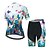 cheap Cycling Clothing-21Grams Women&#039;s Short Sleeve Cycling Jersey with Shorts Mountain Bike MTB Road Bike Cycling Green Red Blue White Butterfly Graffiti Bike Spandex Polyester Clothing Suit 3D Pad Breathable Quick Dry