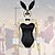 billige Anime cosplay-Inspirert av Rascal drømmer ikke om Bunny Girl Senpai Bunny Jenter Sakurajima Mai Anime  &quot;Cosplay-kostymer&quot; Japansk Cosplay-drakter Krage Sokker Sløyfe Til Dame / Kattesuit / Hodeplagg / Armband