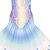 cheap Girls&#039; Swimwear-Kids Girls&#039; One Piece Swimwear Swimsuit Monofin Swimwear Sleeveless Print Patchwork Light Blue Cute Outdoor Beach Bathing Suits 3-10 Years / Spring / Summer