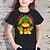 cheap Girls&#039; Tees &amp; Blouses-Kids Girls&#039; T shirt Easter Short Sleeve 3D Print Rabbit Bunny Letter Animal Black Children Tops Active Fashion Streetwear Spring Summer Easter Daily Indoor Outdoor Regular Fit 3-12 Years / Cute