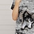 billige T-skjorter og bluser til jenter-Barn Jente T skjorte Kortermet 3D-utskrift Katt Dyr Grå Barn Topper Aktiv Mote Gatemote Vår Sommer Daglig Innendørs utendørs Normal 3-12 år / søt stil