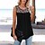 cheap Women&#039;s Tops-Women&#039;s Tank Top Plain Casual Daily Tank Top Camis Round Neck Lace Lace Trims Basic Essential Casual Blue Leopard Print Grey Leopard Print White S