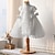 cheap Girls&#039; Dresses-Kids Little Girls&#039; Dress Solid Colored Party Wedding Special Occasion Lace up Bow White Short Sleeve Elegant Vintage Princess Dresses Spring Summer 3-12 Years