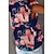economico Tops &amp; Blouses-Per donna Canotte Veste Floreale Floreale A V Con balze Stampa Informale Streetwear Top Blu Nero Cachi / Stampa 3D