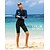 economico Beach Dresses-SBART Per donna Muta da sub Elastene Body Protezione solare UV Asciugatura rapida Elasticizzato Manica lunga Zip frontale - Nuoto Immersioni Surf Snorkeling Collage Autunno Primavera Estate