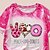 cheap New Arrivals-Mommy and Me Valentines T shirt Tops Causal Heart Rose Letter Print Pink Short Sleeve Daily Matching Outfits / Summer / Cute