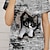 preiswerte T-Shirts &amp; Blusen für Mädchen-Kinder Mädchen T-Shirt Kurzarm 3D-Druck Katze Tier Grau Kinder Oberteile Aktiv Modisch Strassenmode Frühling Sommer Täglich Innen Outdoor Regular Fit 3-12 Jahre / nette Art