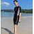 cheap Wetsuits, Diving Suits &amp; Rash Guard Shirts-Men&#039;s Rash Guard Dive Skin Suit Elastane Swimwear Bodysuit UV Sun Protection Quick Dry High Elasticity Long Sleeve Front Zip - Swimming Diving Surfing Snorkeling Patchwork Autumn / Fall Spring Summer