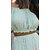 economico Two Piece Sets-Per donna Top corto Blusa Set di gonne Streetwear Azzurro Bianco Liscio Informale Da mare Con balze Tagliato Senza spalline Gonna S M L XL