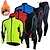 cheap Cycling Clothing-Nuckily Men&#039;s Long Sleeve Cycling Jacket with Pants Mountain Bike MTB Road Bike Cycling Winter Green Red Blue Bike Fleece Silicone Clothing Suit Thermal Warm Waterproof Windproof 3D Pad Warm Sports