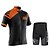 cheap Cycling Clothing-CAWANFLY Men&#039;s Short Sleeve Cycling Jersey with Shorts Mountain Bike MTB Road Bike Cycling Black / Orange Bike Lycra Polyester Padded Shorts / Chamois Clothing Suit UV Resistant 3D Pad Anatomic