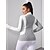 cheap Exercise, Fitness &amp; Yoga Clothing-Women&#039;s Stand Collar Yoga Top Winter Solid Color Gray+White Yoga Fitness Gym Workout Sweatshirt Shirt Long Sleeve Sport Activewear High Elasticity Breathable Quick Dry Comfortable Slim