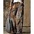 cheap Pants-Women&#039;s Wide Leg Normal Faux Denim Graphic Yellow Brown Fashion Mid Waist Full Length Casual Weekend Summer Spring &amp;  Fall
