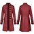abordables Robes Vintage-Punk et gothique Steampunk Manteau Pardessus Costume Noir / Vin / Rouge Vintage Cosplay Manches Longues Soirée