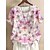 cheap Best Selling Plus Size-Women&#039;s Plus Size Tops T shirt Tee Floral Short Sleeve Print Streetwear Crewneck Linen Daily Going out Spring Summer Pink