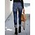 cheap Bottoms-Women&#039;s Jeans Pants Trousers Full Length Denim Side Pockets Micro-elastic Mid Waist Fashion Casual Weekend Dark Blue S M Summer Spring &amp;  Fall