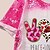 preiswerte New Arrivals-Mama und ich Valentinstag T-Shirt Oberteile Normal Herz Rose Buchstabe Bedruckt Rosa Kurzarm Täglich Passende Outfits / Sommer / nette Art
