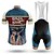 cheap Cycling Clothing-21Grams Men&#039;s Short Sleeve Cycling Jersey with Bib Shorts Mountain Bike MTB Road Bike Cycling Black Green Royal Blue Oktoberfest Beer Bike Spandex Polyester Clothing Suit 3D Pad Breathable Quick Dry