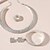 cheap Earrings-Hoop Earrings 5pcs Chrome 1 Necklace 1 Bracelet Earrings Women&#039;s Elegant Fashion Vintage Cute Cool Geometrical Precious Round Jewelry Set For Party Gift Engagement