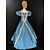cheap Cosplay &amp; Costumes-Princess Shakespeare Gothic Rococo Vintage Inspired Medieval Cocktail Dress Dress Party Costume Masquerade Women&#039;s Costume Blue Vintage Cosplay 3/4-Length Sleeve Party Masquerade Wedding Party Ball