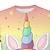abordables Camisetas y blusas para niñas-Niños Chica Camiseta Manga Corta Impresión 3D Unicornio Animal Amarillo Niños Tops Activo Moda Ropa de calle Primavera Verano Diario Interior Exterior Ajuste regular 3-12 años / Estilo lindo