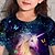 abordables camisetas 3d de niña-Chica 3D Animal Unicornio Camiseta Manga Corta Impresión 3D Verano Primavera Activo Moda Estilo lindo Poliéster Niños 3-12 años Exterior Diario Interior Ajuste regular