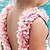 billige Badetøj til piger-Børn Pige One Piece Badetøj badedragt Trykt mønster Badetøj Uden ærmer Trykt mønster Blå Sød Stil udendørs Badedragter 1-5 år / Sommer