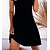 abordables Vestidos casuales-Mujer Mini vestido Vestido informal Negro Color puro Media Manga Verano Primavera Encaje Moda Escote en Pico Vacaciones 2023 S M L XL 2XL XXXL
