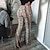 abordables Pants-Mujer Fresco Normal Poliéster Tie-dye Raya Blanco Verde Claro Moda Media cintura Longitud total Casual Fin de semana Verano