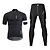 abordables Ropa de ciclismo-WOSAWE Hombre Manga Corta Maillot de Ciclismo con Cullotte Largo Ciclismo Carretera Verde negro Azul Negro Bicicleta Elastán Poliéster Maillot Mallas Leggings Almohadilla 3D Transpirable Secado rápido