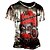 cheap Men&#039;s Clothing-Men&#039;s Unisex T shirt Tee Graphic Prints Motorcycle 3D Print Crew Neck Street Daily Short Sleeve Print Tops Casual Retro Designer Big and Tall Red / Summer
